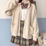 Purpdrank - new sweet cute girl knitting sweater lazy college style loose sleeve Harajuku girl JK uniform sweater coat s ~ 2XL