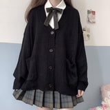 Purpdrank - new sweet cute girl knitting sweater lazy college style loose sleeve Harajuku girl JK uniform sweater coat s ~ 2XL