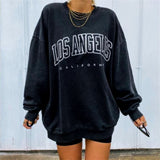 Purpdrank - Los Angles Pullovers Women Hoodies Long Sleeve Loose Autumn Casual Woman Sweatshirt Fashion Hoodies For Women
