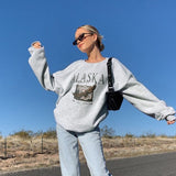 Purpdrank - Los Angles Pullovers Women Hoodies Long Sleeve Loose Autumn Casual Woman Sweatshirt Fashion Hoodies For Women