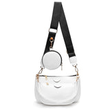 Purpdrank - fashion chains women shoulder bags designer wide strap messenger bags luxury pu leather crossbody bag lady small purse 3 bag set