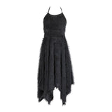 Purpdrank - Fringed Sexy Summer Hoodies Women Backless Sleeveless Elegant Solid Hanging Neck Casual Party Girl Sweatshirt Fashion Robe Femme