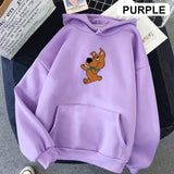Purpdrank - New Women Kawaii Hoodies Autumn Oversized Cute Dog Print Hooded Sweatshirt Female Harajuku Streetwear Long Sleeve Pullovers