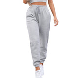 Purpdrank - Sexy High Waist Loose Fleece Sweatpants Trousers With Pocket Fall Winter Black White Baggy Joggers Women Sweat Pants