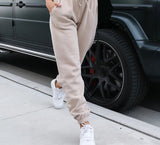 Purpdrank - Sexy High Waist Loose Fleece Sweatpants Trousers With Pocket Fall Winter Black White Baggy Joggers Women Sweat Pants