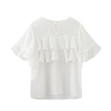 Purpdrank - Chiffon Printed 2 Pieces Women Skirts Sets Summer New Ruffles T-Shirts And A-Line Skirts Elegant Office Lady Clothing Suits