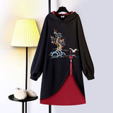 Purpdrank - Vintage Casual Women Kawaii Hoodie Chinese Style Sweatshirts Harajuku Moletom Loose Sudaderas Con Capucha Ropa Mujer