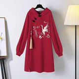 Purpdrank - Vintage Casual Women Kawaii Hoodie Chinese Style Sweatshirts Harajuku Moletom Loose Sudaderas Con Capucha Ropa Mujer