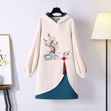 Purpdrank - Vintage Casual Women Kawaii Hoodie Chinese Style Sweatshirts Harajuku Moletom Loose Sudaderas Con Capucha Ropa Mujer