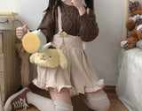 Purpdrank - Corduroy Playsuits Women Ruffles Loose Spring Korean Style Ulzzang Kawaii Harajuku Leisure Soft Female Rompers Popular Ins