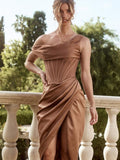 Purpdrank - Women Dresses Summer Pink Party Dress House of Cb Dress Satin Bodyocn Dress Draped Sexy Celebrity Evening Club Dress