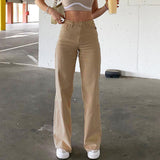 Purpdrank - New Y2K Cargo Pants Low Waist Loose Straight Denim Pants Wide Leg Streetwear Spring Autumn Fashion Hip Hop Women Baggy Trousers