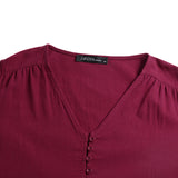 Purpdrank - Bohemian Shirt Dress Women's Maxi Sundress Spring Elegant Casual V Neck Ruflle Vestido Female Long Sleeve Tunic Robe