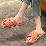 Purpdrank - Women Cross Strap Bedroom Slippers, Fashion Indoor Home Slippers <!---->