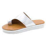 Purpdrank - Women's Sandals Flat Sandals Orthopedic Sandals Bunion Sandals Outdoor Slippers Outdoor Daily Beach Summer Flat Heel Open Toe Casual Minimalism PU Leather Faux Leather Loafer Solid Color Leopard