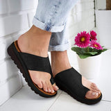 Purpdrank - Women's Sandals Flat Sandals Orthopedic Sandals Bunion Sandals Outdoor Slippers Outdoor Daily Beach Summer Flat Heel Open Toe Casual Minimalism PU Leather Faux Leather Loafer Solid Color Leopard