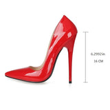Purpdrank - Women's Heels Stilettos Ankle Strap Heels Party Work Daily Summer Stiletto Heel Pointed Toe Sexy Casual Patent Leather Buckle Solid Color Black Red