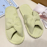 Purpdrank - Women Cross Strap Bedroom Slippers, Fashion Indoor Home Slippers <!---->