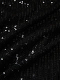 Purpdrank - Women‘s Formal Party Dress Sequin Dress Holiday Dress Mini Dress Black Gold Long Sleeve Pure Color Sequins Winter Fall Spring V Neck Fashion Winter Dress Birthday 2023 S M L XL XXL