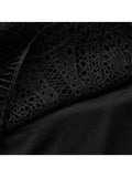 Purpdrank - Women's Party Dress Lace Dress Shift Dress Mini Dress Black White Long Sleeve Pure Color Lace Summer Spring Deep V Hot Winter Dress Fall Dress 2023 S M L XL XXL