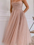 Purpdrank - Women‘s Party Dress Swing Dress Midi Dress Pink Sleeveless Pure Color Mesh Spring Summer Spaghetti Strap Party Wedding Guest 2023 S M L XL