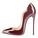 Purpdrank - Women's Heels Stilettos Party Work Club Summer High Heel Stiletto Heel Pointed Toe Business Classic Patent Leather Loafer Color Block Solid Colored Black / Red Nude Black