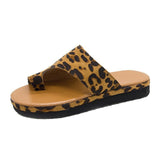Purpdrank - Women's Sandals Flat Sandals Orthopedic Sandals Bunion Sandals Outdoor Slippers Outdoor Daily Beach Summer Flat Heel Open Toe Casual Minimalism PU Leather Faux Leather Loafer Solid Color Leopard