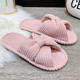 Purpdrank - Women Cross Strap Bedroom Slippers, Fashion Indoor Home Slippers <!---->